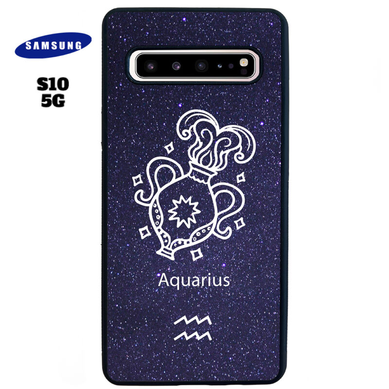 Aquarius Zodiac Stars Phone Case Samsung Galaxy S10 5G Phone Case Cover