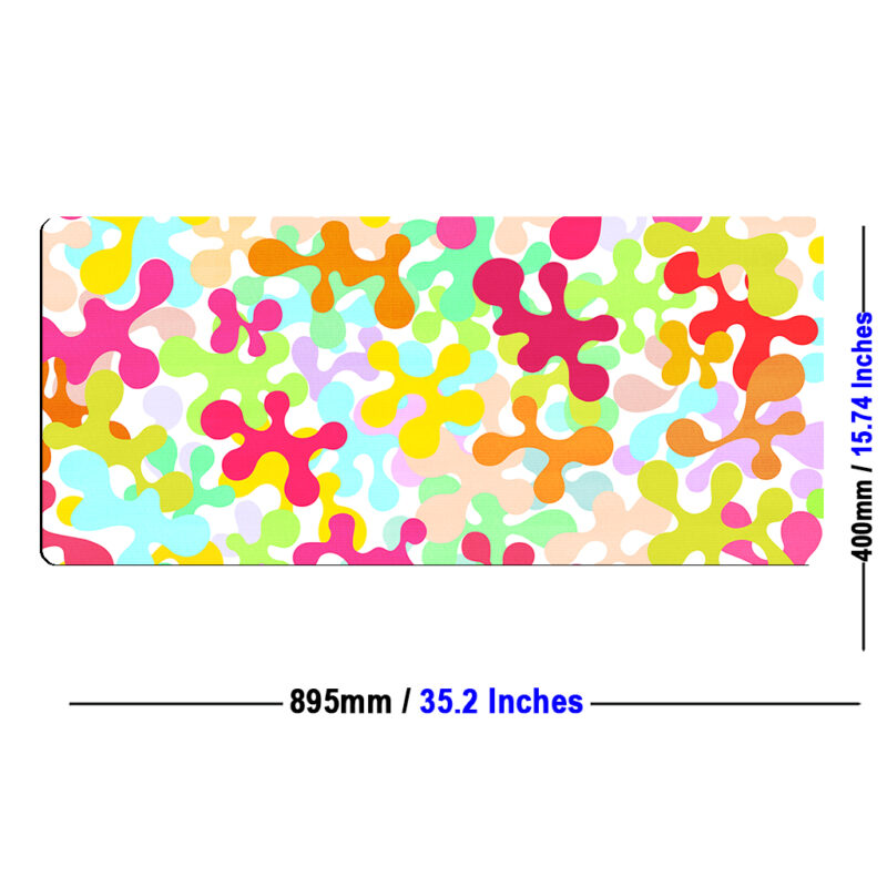 Colourful Camouflage Gaming XL Desk Pad Dimensions Australia