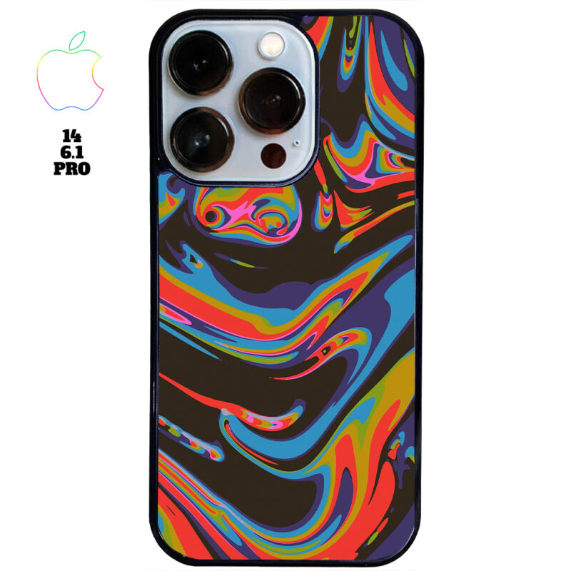 Colourful Swirl Apple iPhone Case Apple iPhone 14 6.1 Pro Phone Case Phone Case Cover