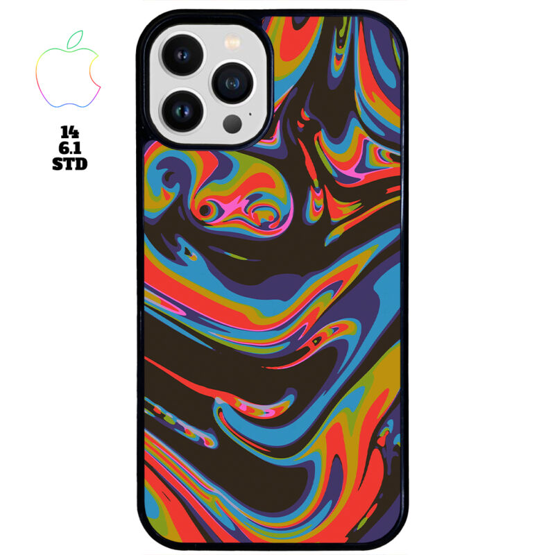 Colourful Swirl Apple iPhone Case Apple iPhone 14 6.1 STD Phone Case Phone Case Cover