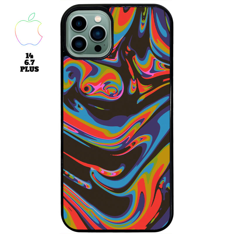 Colourful Swirl Apple iPhone Case Apple iPhone 14 6.7 Plus Phone Case Phone Case Cover