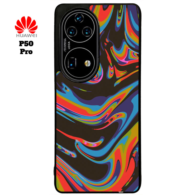 Colourful Swirl Phone Case Huawei P50 Pro Phone Case Cover
